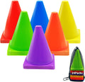 Skiennix Soccer Training Cones - 12/24/48 Pcs Multicolor 7" or 9" Field Cones for Sports Drills