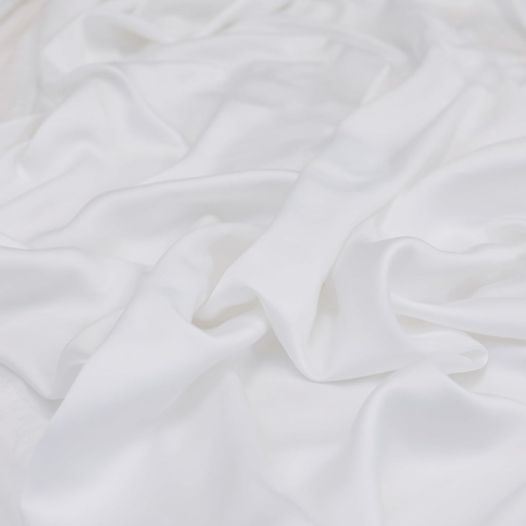 Sleep Haven 300 Thread Count Viscose Bamboo Sheets - Cooling Sateen Weave Set, 18" Deep Pocket, Queen (White)