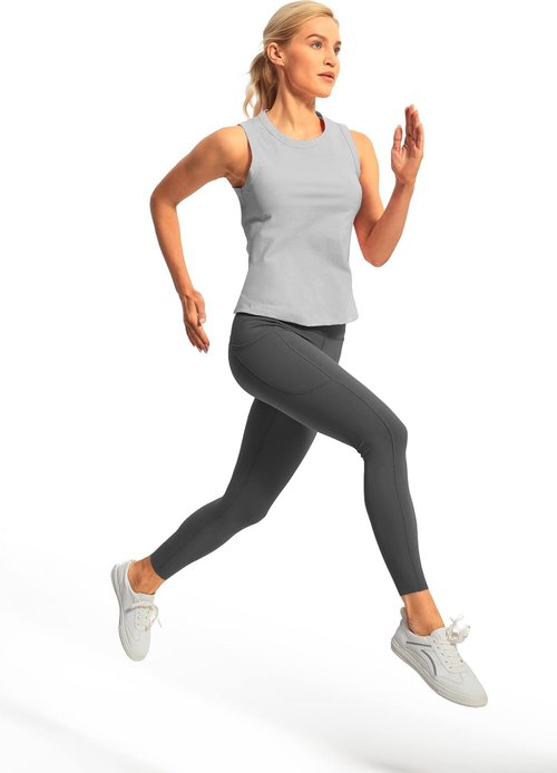 Hiverlay Workout Tank Tops - Women's Sleeveless Athletic Crop Top for Gym & Running | Stylish & Comfortable