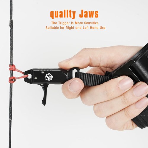 LWANO Archery Compound Bow Release Aids Trigger 360° Adjustable Wristband Release Aids for Adults Youth Kids Hunting Shooting Accessories