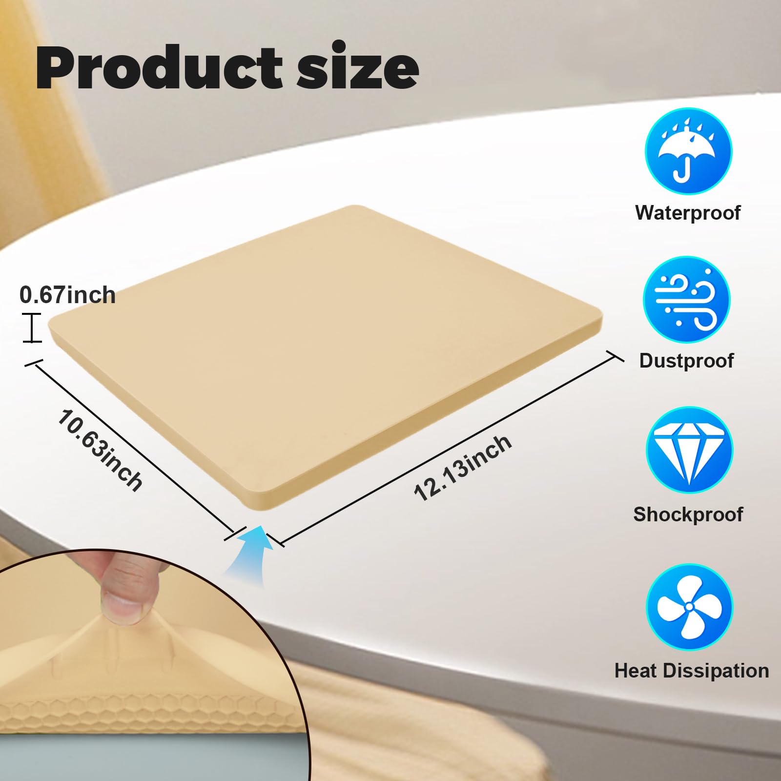 Zeroffi Starlink Mini Protective Cover Case, Starlink Mini Accessories Silicone Protective Case for Starlink Mini Dish Khaki