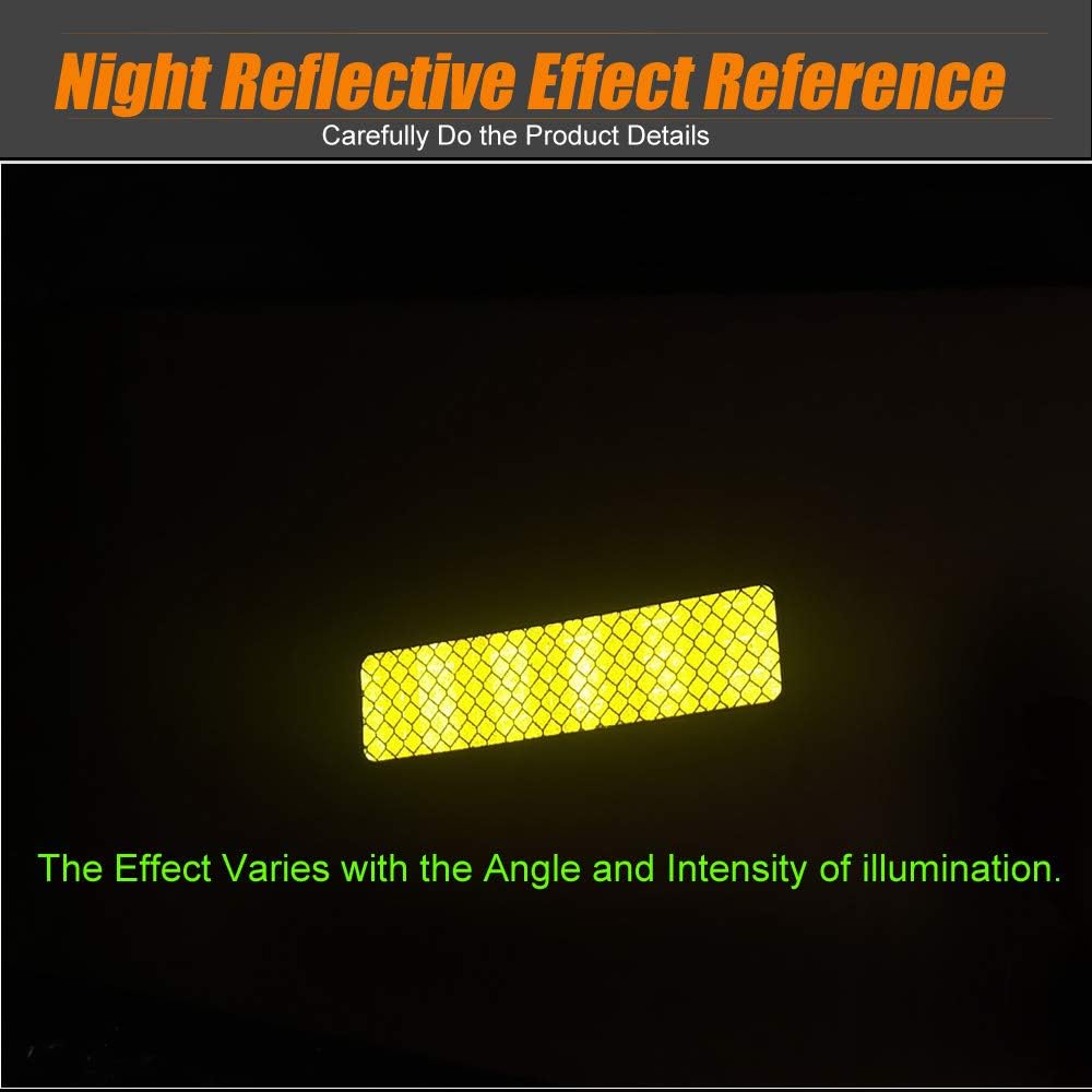 Skiennix 6 Pack Extra Reflective Hook Fasteners - Enhance Safety with Bright Green Visibility