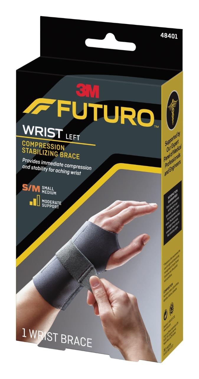 FUTURO Compression Stabilizing Wrist Brace - Breathable, Small/Medium