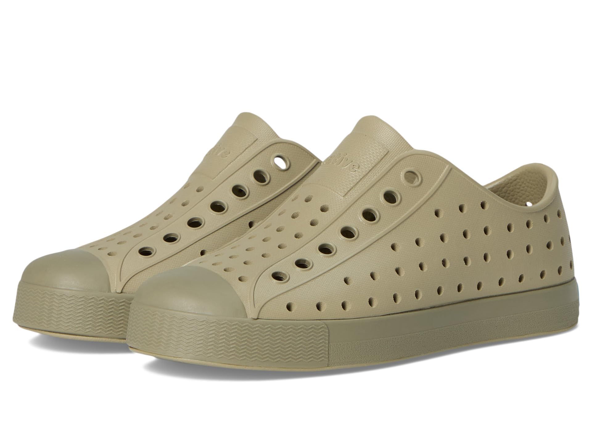Native Shoes Unisex-Kids Jefferson Sneakers, Elm Green/Vetiver Grey, 4 Big Kid