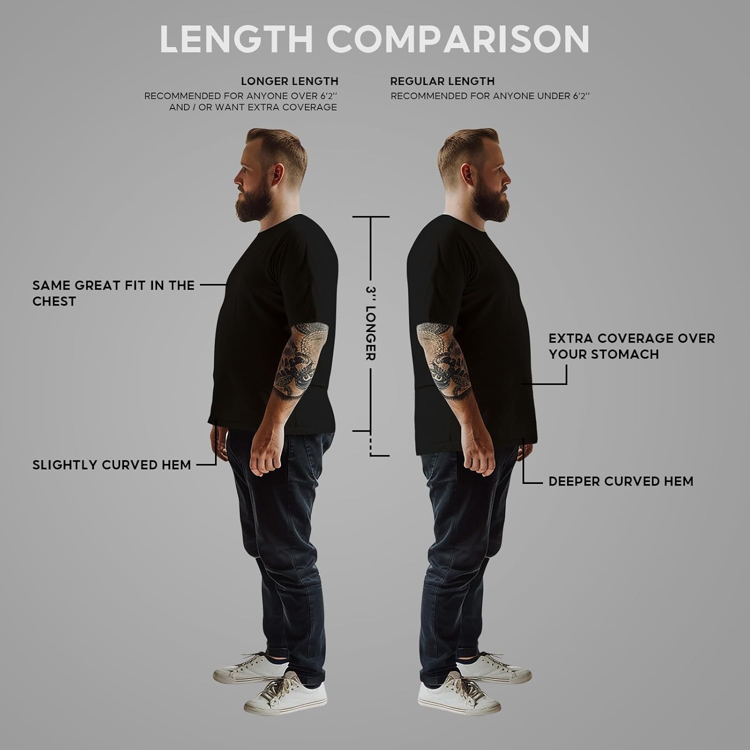 Skiennix Men's Big & Tall T-Shirts | Casual Stretch Short-Sleeve Tee in 3XL-8XL Sizes