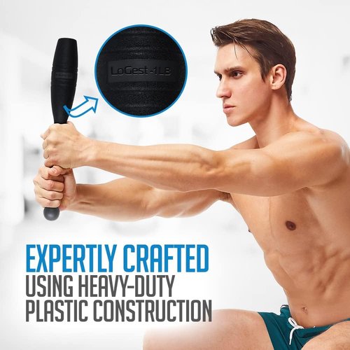 Logest Mace Exercise Club - Heavy Duty Plastic Indian Clubs for Strength Training | Set of 2 (1 LB & 2 LB)