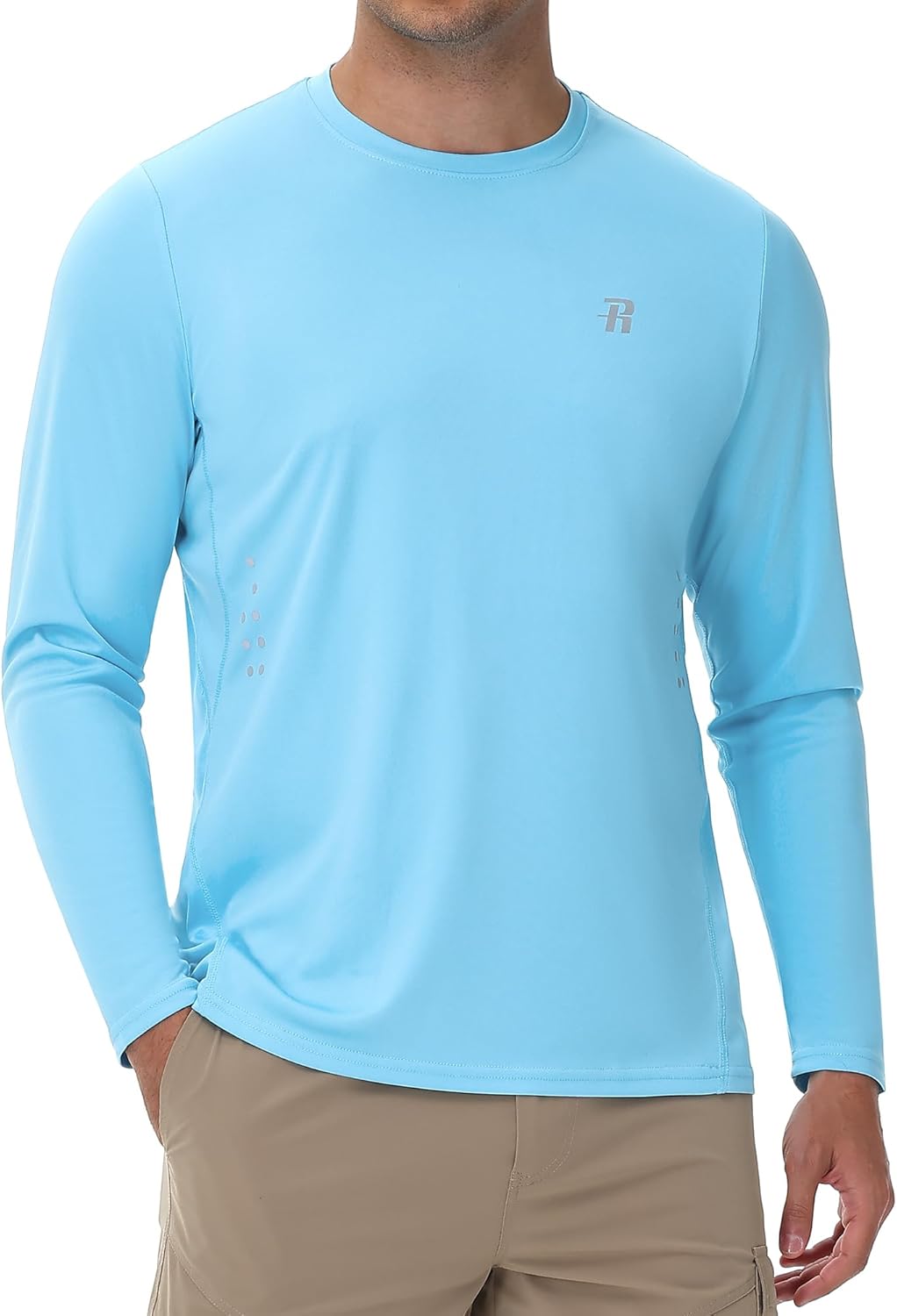Runhit Men's UPF 50+ Sun Protection Shirt - Lightweight Long Sleeve UV Swim & Hiking Rash Guard