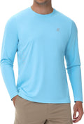 Runhit Men's UPF 50+ Sun Protection Shirt - Lightweight Long Sleeve UV Swim & Hiking Rash Guard