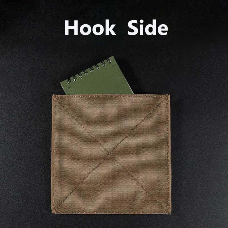 Black Tactical Molle Chest Rig Admin Pouch 15.5x15.5cm - Hook & Loop