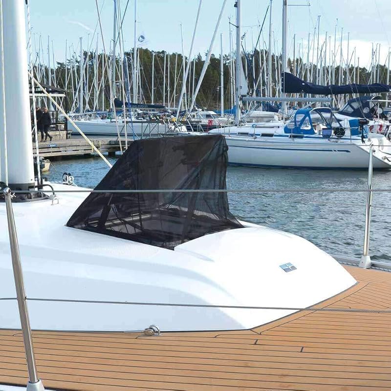Boat Hatch Bug Screen Throw Over Mosquito Net with Weighted Edge - Medium