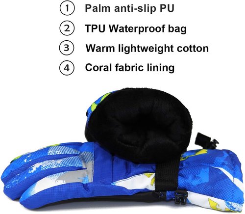 Momoon Ski Gloves - Waterproof Touch Screen Winter Gloves for All Ages | Unisex Design