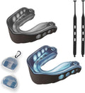 Skiennix Youth Football Mouth Guard - 2 Pack with Strap & Case | Ideal for Sports & MMA, Youth Size
