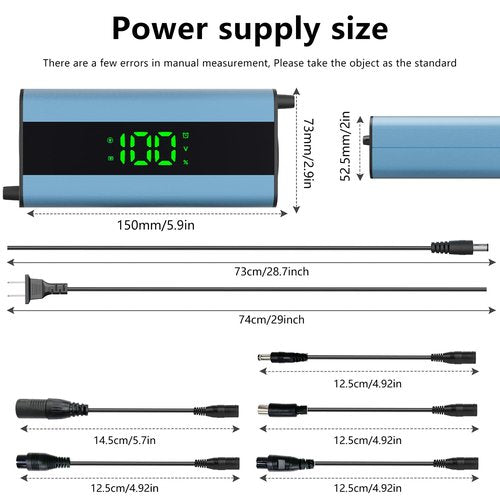 42V 2A Electric Scooter Charger 5 in 1 Plugs Universal,for 36V Electric Scooter Ebike Lithium Battery, Smart Display, Fast Charging, Overcharge Protection, Compatible with Multiple Models