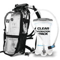 RAVERUNNER® Clear Hydration Pack | Festival Approved Hydration Backpack with 2L Bladder & Quick Disconnect Hose | Transparent Camelbak Water Backpack, Clear Hydration Backpack, ClearCamelbak