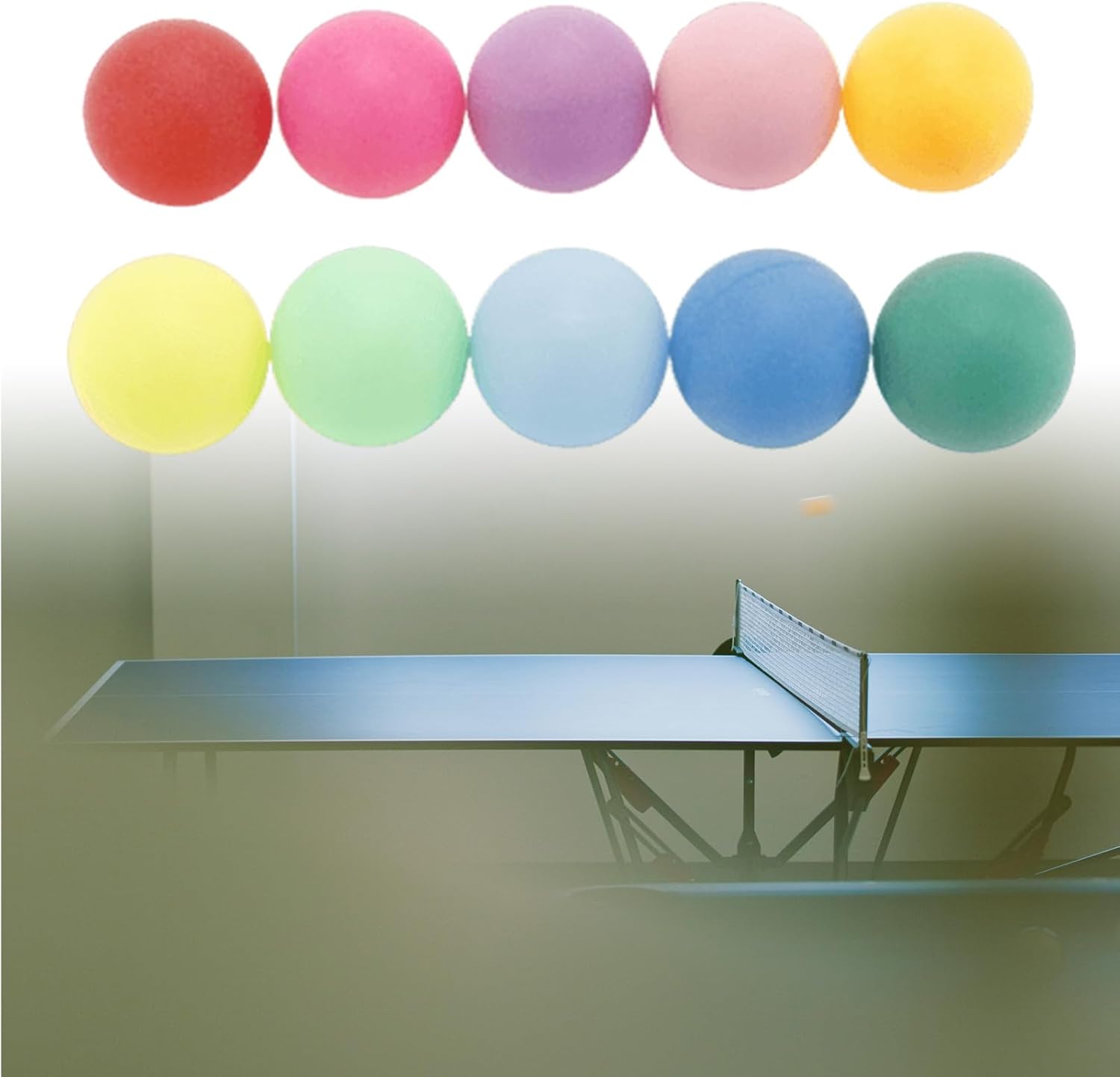 Colorful Table Tennis Balls by [Brand Name] - 50 Pcs Washable Ping Pong Balls for Art & Party Decor