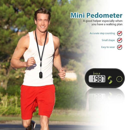 3D Pedometer - Accurate Clip-On Step Counter with Large Digital Display for All Ages