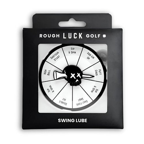 Swing Lube | Fun Golf Drinking Game | On-Course Golf Spinner | Golf Bag Tag
