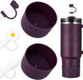 Skiennix Silicone Boot and Straw Cover Set - 2pcs Boot & 3pcs Straw Caps for Stanley Cup H2.0 30oz & 40oz
