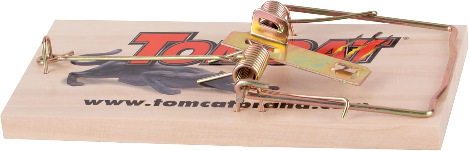Tomcat Rat Traps - Economical & Effective Wooden Rodent Catchers | 8-Pack for Home Use