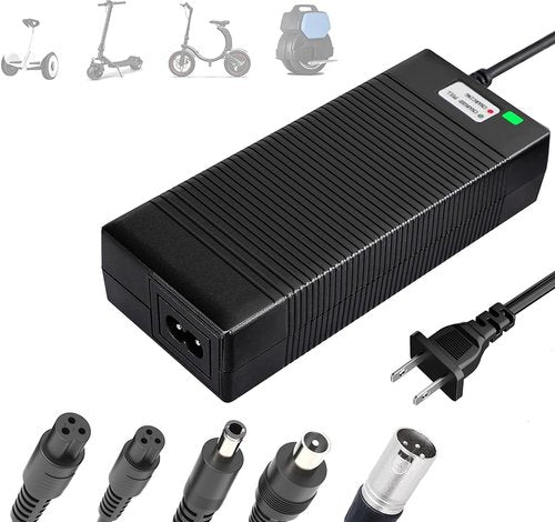 EVAPLUS 42V 2A Fast Charger - UL Certified with 5 Type Plugs for 36V Lithium Batteries | Compatible with Electric Scooters