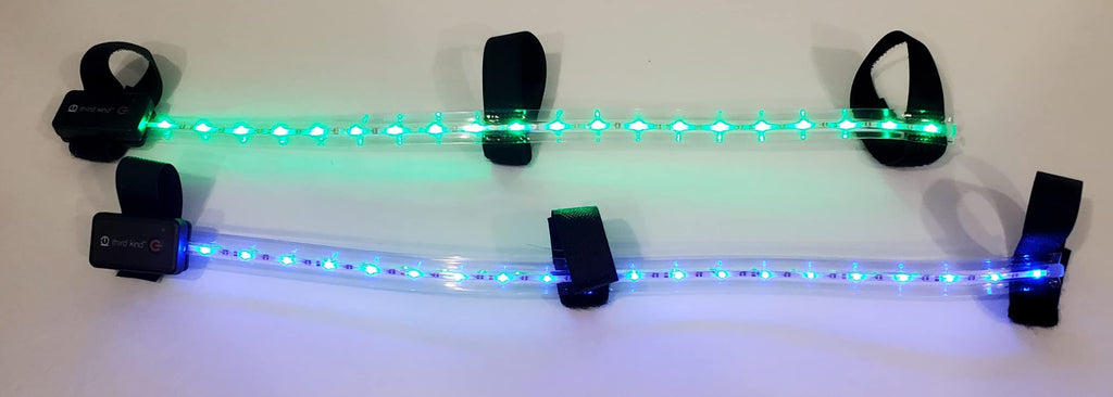 THIRD KIND® Stroller Lights Bike Lights Set of 2 LED Rechargeable Lights with Straps