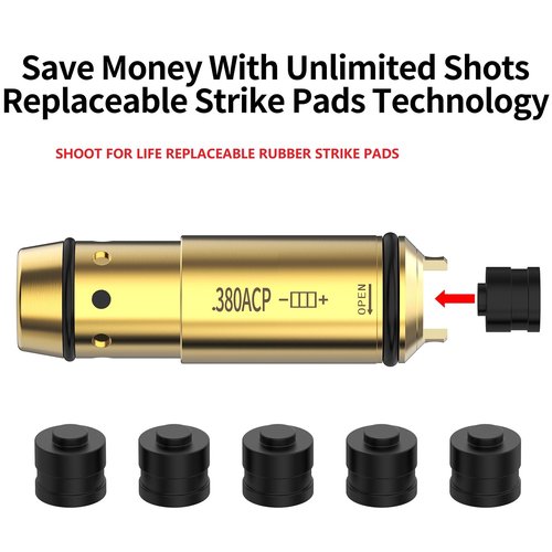 Gobxld 380ACP Laser Training Cartridge with Chamber Extractor Tool Dry Fire Training System Dry Fire Practice and Shooting Training
