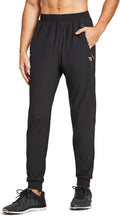 Baleaf Men's Joggers - Lightweight Quick-Dry Athletic Pants with Zipper Pockets | Tapered Fit