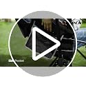 Suteck Black Plaid Hammock Camping Chair with Footrest & Thick Padding