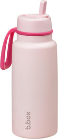 b.box 34oz Insulated Water Bottle - Leak Proof Tumbler with Stainless Steel Straw | 46 Hours Cold - Pink Paradise