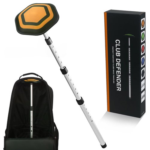 LOVACE Golf Travel Bag Support Pole – Height Adjustable Club Protector, Golf Travel Cover Support System (Orange)