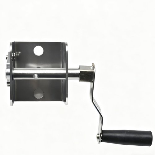 BIGalleons Stainless Steel Replacement Reel for Tennis Volleyball Badminton Posts, Hand Crank Winder with Removable Handle & Universal Mount(800lbs)