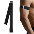 VANEST Arm Bicep Band Compatible with Whoop 5.0 One+Peak Fitness Life Tracker, Waterproof, Health and Fitness Wearable Heart Rate Monitor Accessories with Metal U Shape (Not for Gen 4) (Black)