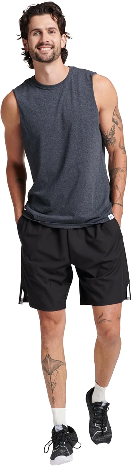 Russell Athletic Men's Sleeveless Muscle Shirts - Moisture Wicking & Odor Protection | UPF 30+, Sizes S-4X