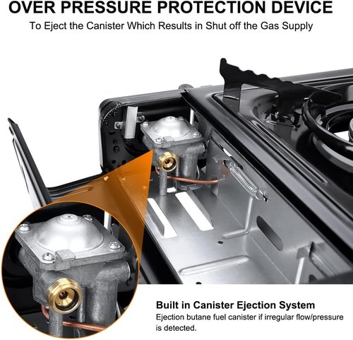 Camplux Dual Fuel Propane & Butane Stove - Portable Camping Stove with Carrying Case & CSA Certification