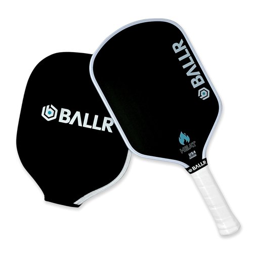 BALLR Heat Pickleball Paddle with T700 Carbon Fiber Surface for Increased Spin and Control - Thermoformed for a Larger Sweet Spot - USAPA Approved