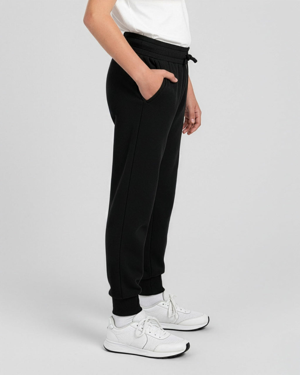 Real Essentials 3 Pack: Boys' Cotton Fleece Jogger Sweatpants - Active Athletic Youth Pants for Teens with Pockets-Set 14,M(12-14)