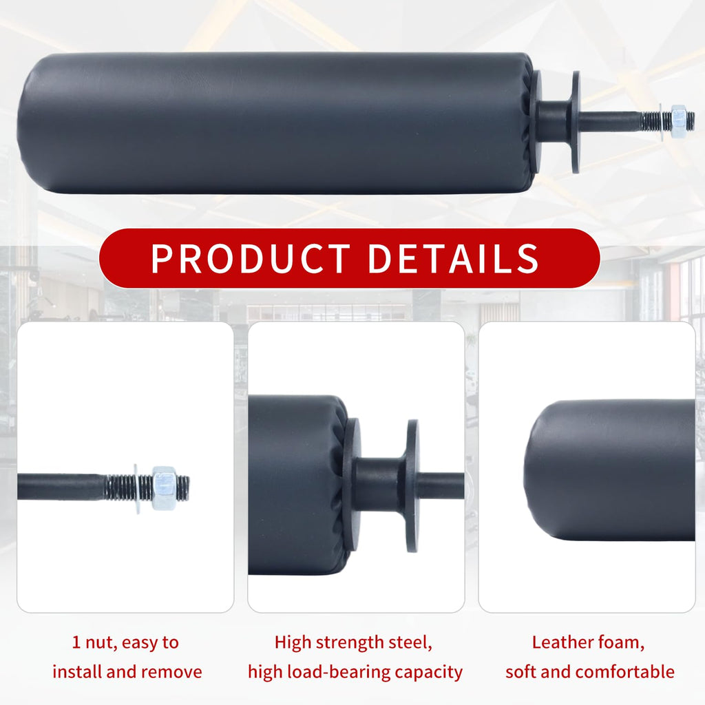 Single Leg Squat Roller/Nordic Hamstring Curl for Power Rack Attachments, Bulgarian Split Squat for Workout Esquipment Home Gym Accessories (Foam Diameter 3" / 75mm ，1" / 26mm Aperture)