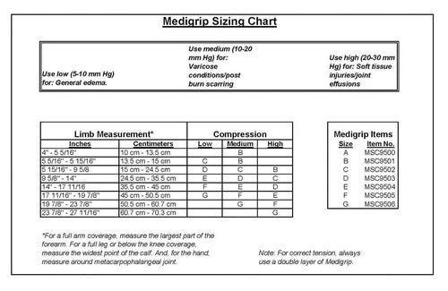 Medline Medigrip Elastic Tubular Bandages, Size G, For Large Thighs