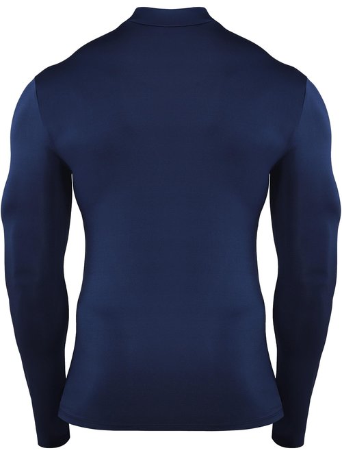 NELEUS 4 Pack Men's Workout Shirts Compression Dry Fit Long Sleeve Shirts,Mock Neck,5024,Black,Grey,Navy,White,US M