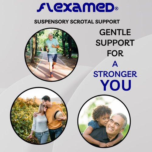FlexaMed Suspensory Scrotal Support with Leg Straps - Large
