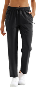 MAGCOMSEN Women's Hiking Pants - Lightweight Quick-Dry, UPF 50, Water-Resistant | Elastic Waist & Zip Pockets
