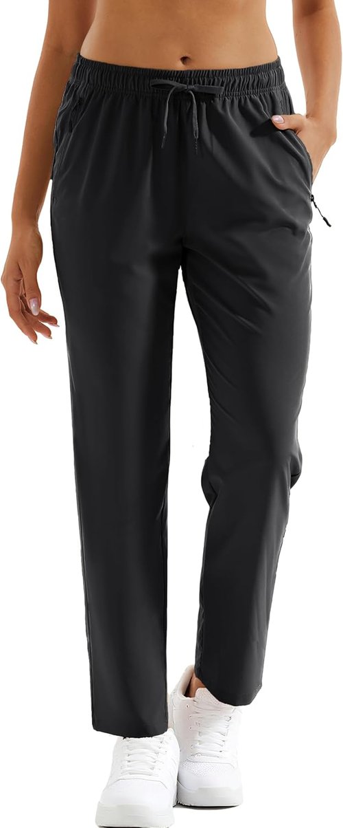 MAGCOMSEN Women's Hiking Pants - Lightweight Quick-Dry, UPF 50, Water-Resistant | Elastic Waist & Zip Pockets