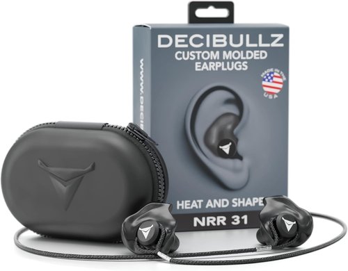 Decibullz Custom Molded Earplugs - Pro Pack Bundle in Black for Ultimate Noise Reduction