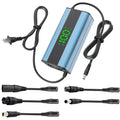 42V 2A Electric Scooter Charger 5 in 1 Plugs Universal,for 36V Electric Scooter Ebike Lithium Battery, Smart Display, Fast Charging, Overcharge Protection, Compatible with Multiple Models