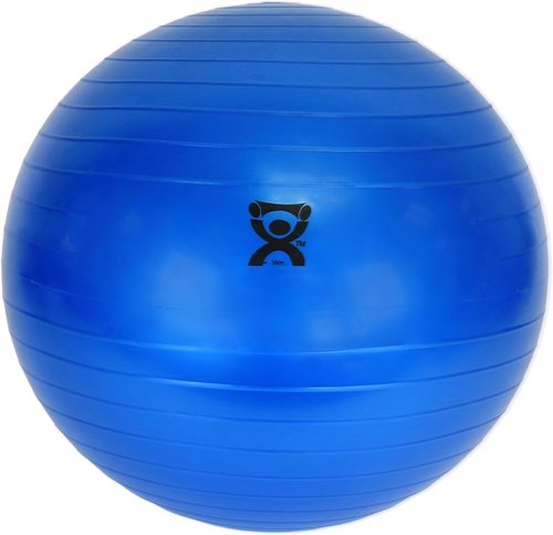 Cando 30-1800 Blue Non-Slip PVC Vinyl Exercise Ball - 12" Diameter, 300 lbs Capacity