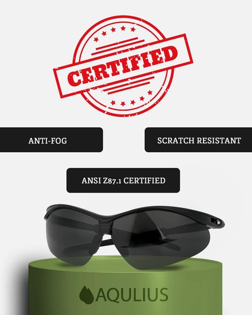 Aqulius Shooting Glasses - 3-Pack Eye Protection for Tactical Shooting Range | Durable & Comfortable