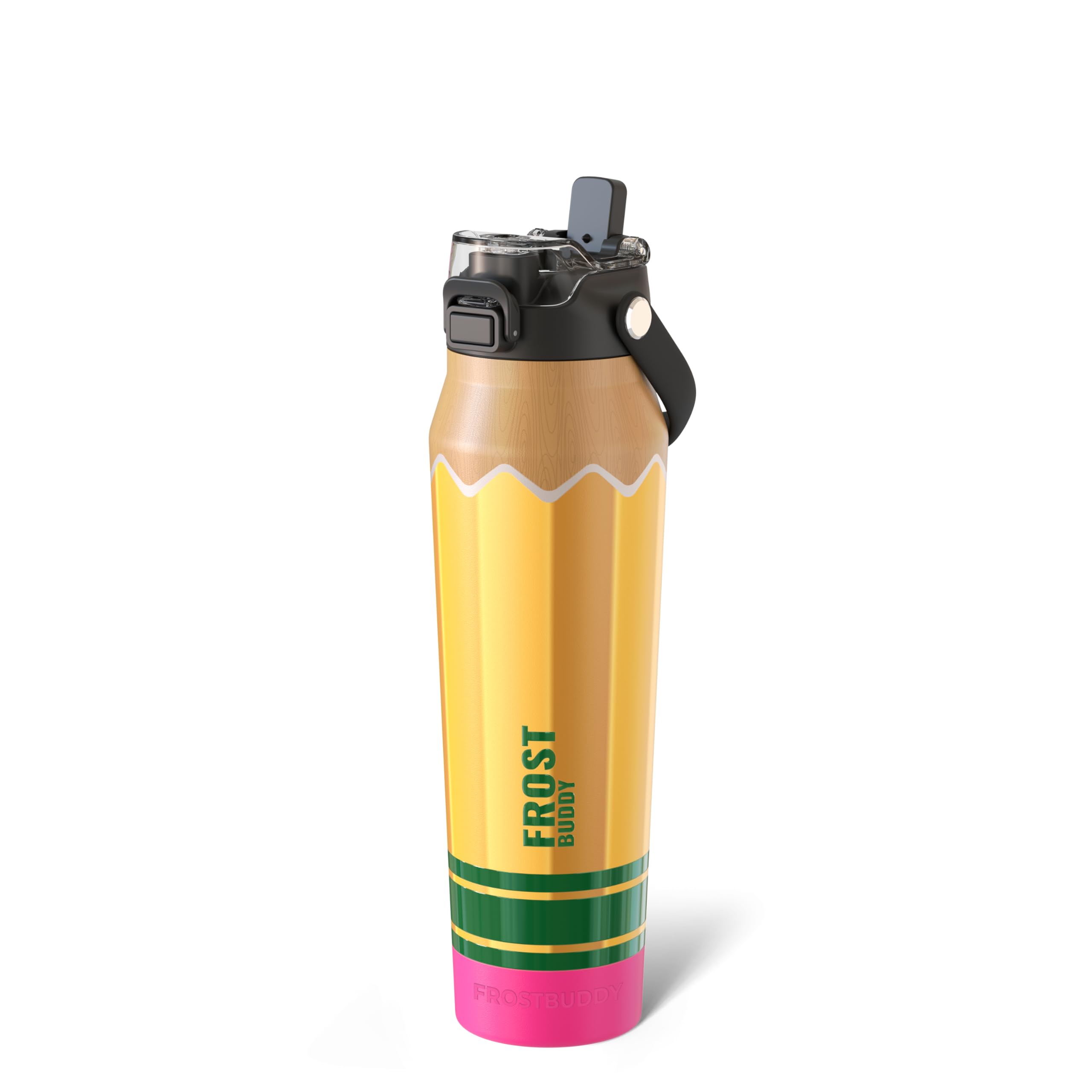 Frost Buddy 32oz Insulated Water Bottle with Straw & Chug Lid | Leak-Proof Stainless Steel | 24-Hours Cold | Sweat-Proof, Cup Holder Friendly | Ideal for Gym, Travel, Sports & Everyday Hydration