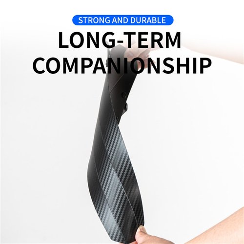 SUKOUSRAM Bicycle Fender for Maintain Road Bike Front/Rear Wheel Adjustable and Lightweight Widen Carbon Fiber Pattern Mudguard
