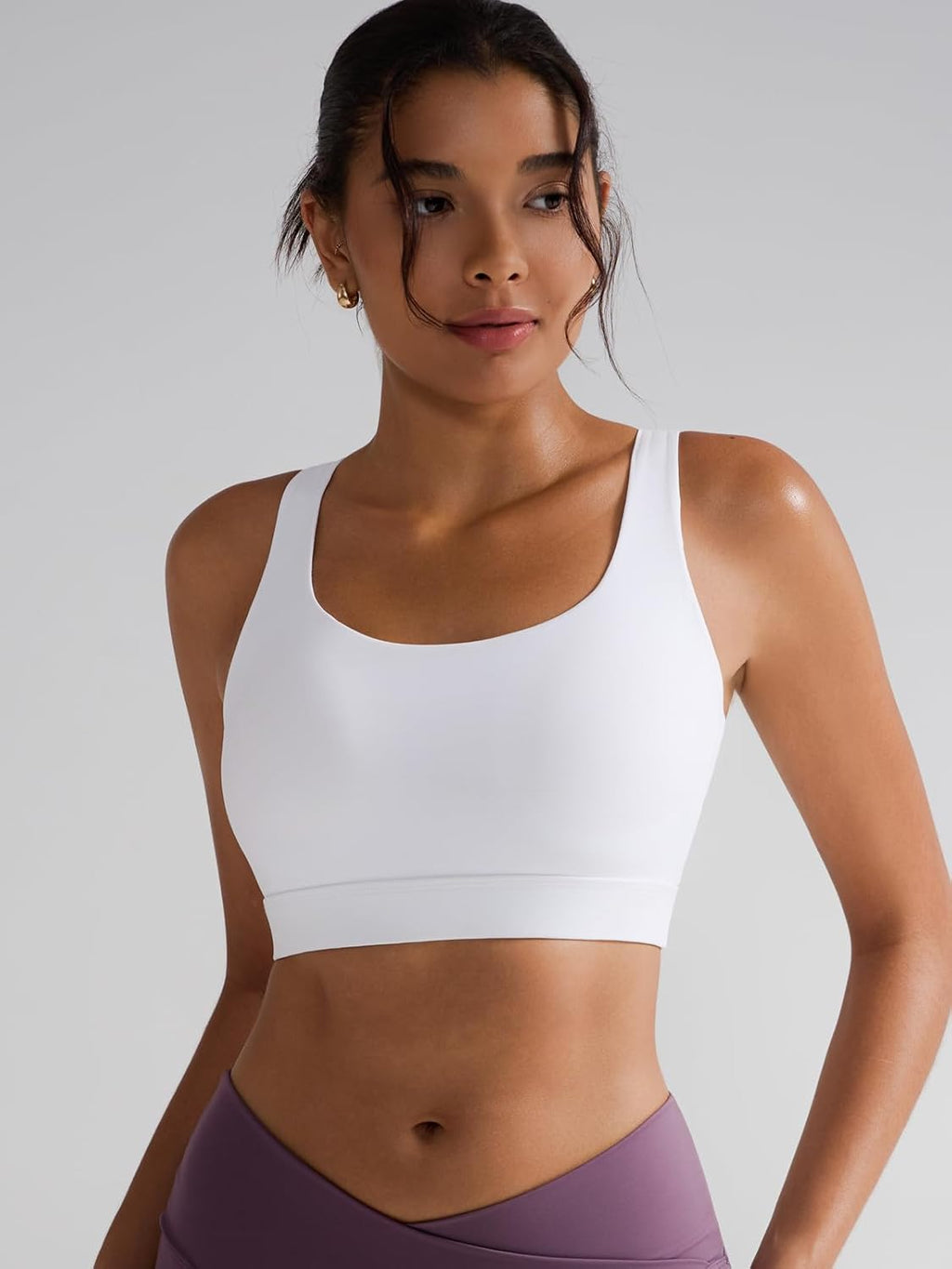 RUNNING GIRL High Impact Sports Bra - Racerback Workout Crop Tank Top for Ultimate Support