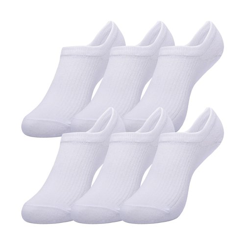 GAP Women's No Show Socks, Multi-Pack Adult Socks, Soft & Stretchy, Optic White (6-Pack), One Size